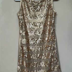 Elegant Sequin Dress in Gold